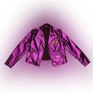 Lakers x WC Purple Faux Leather Jacket